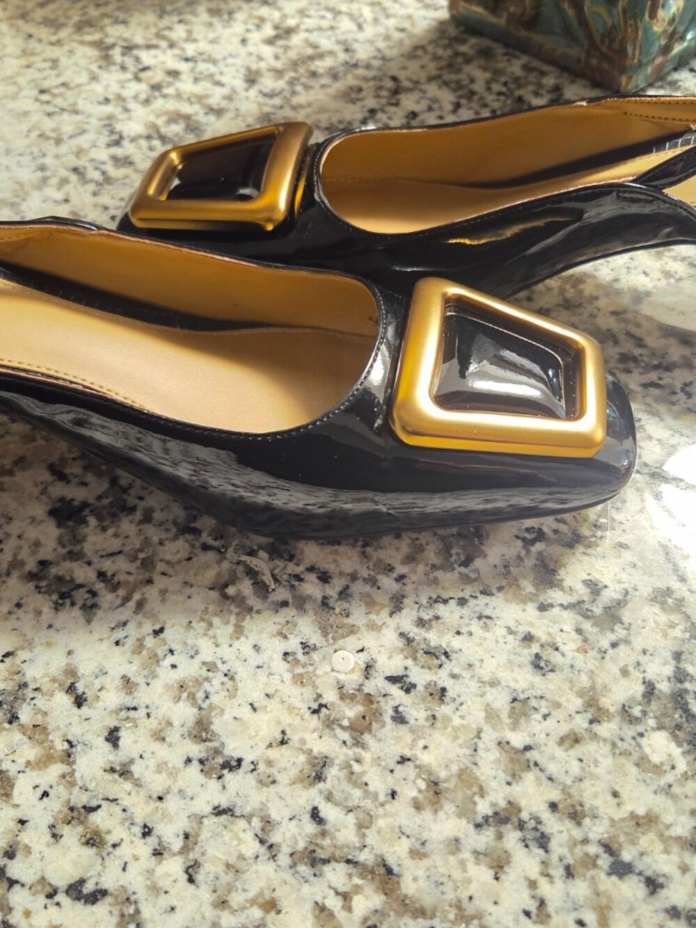 Sam Edelman “Tanesha” Black Patent Slingbacks (Size 8M) - Picture 3 of 8